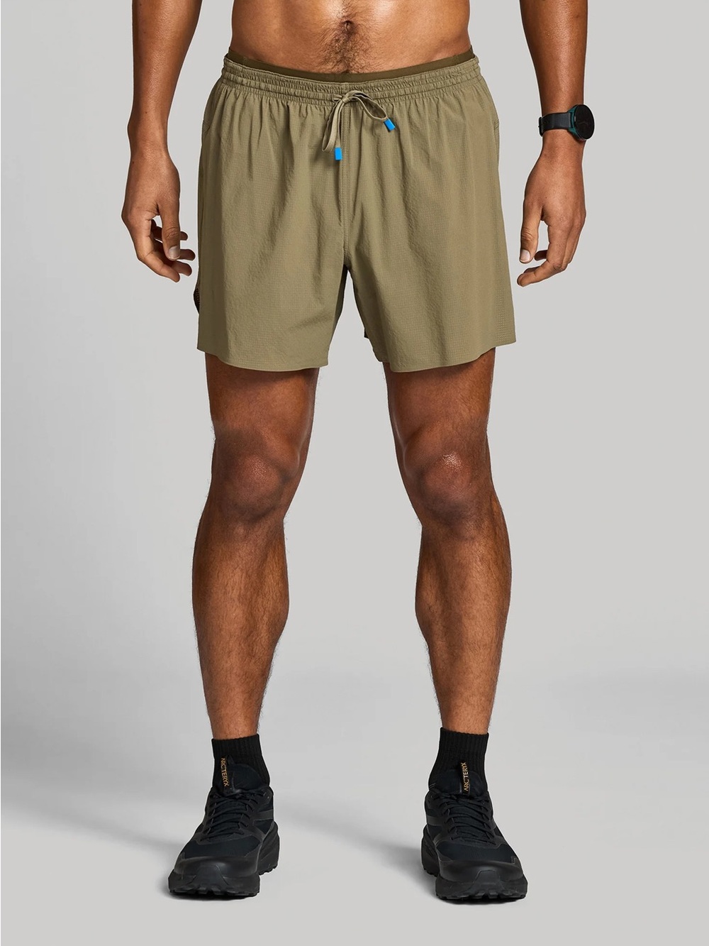 Janji 5” Multi Short Olive Performance Drawstring Shorts Size Medium